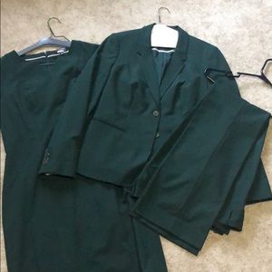Three piece green suit